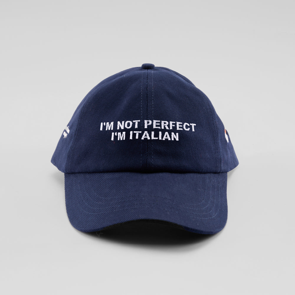 Cappellino in caldo cotone "I'm not perfect, i'm Italian"