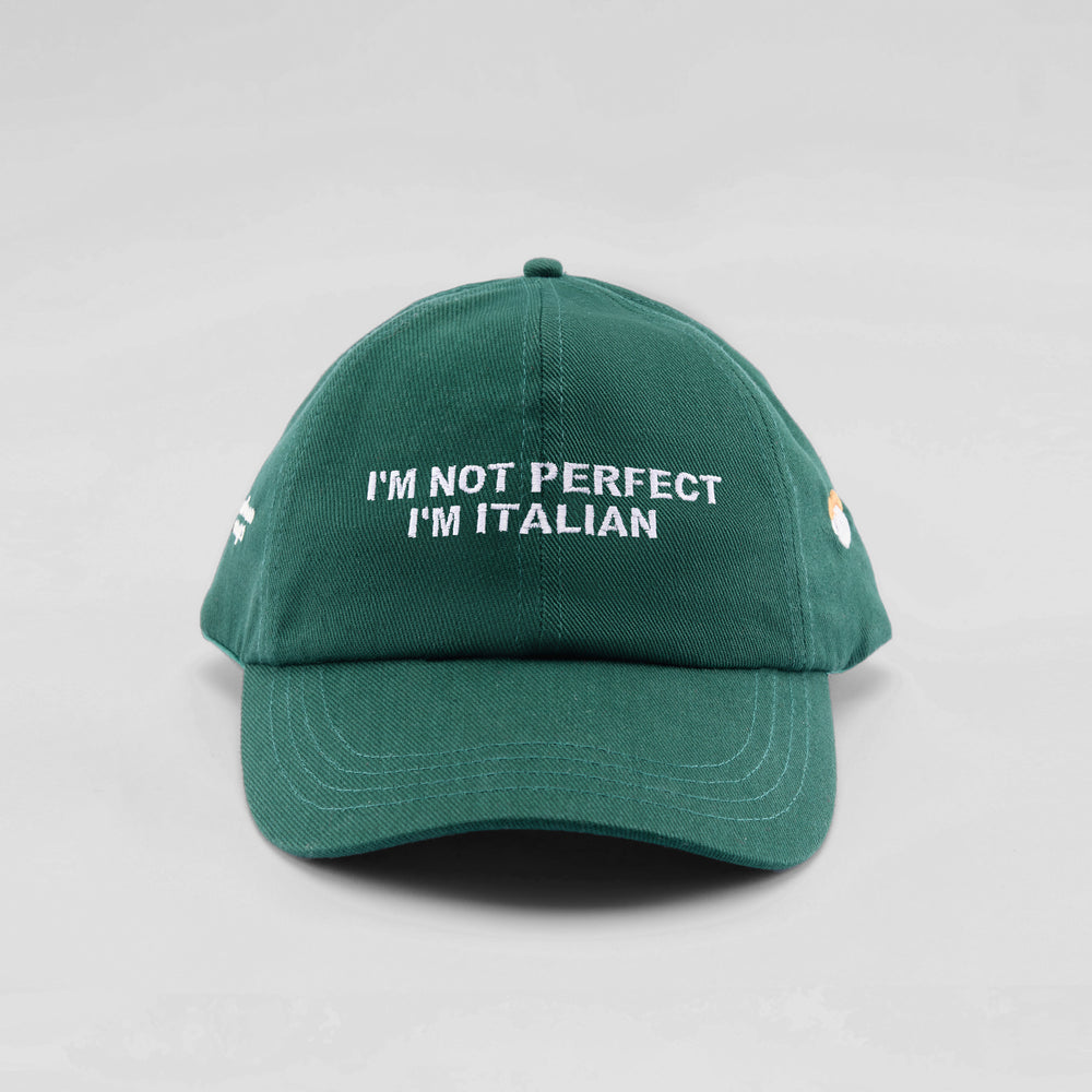 Cappellino in caldo cotone "I'm not perfect, i'm Italian"