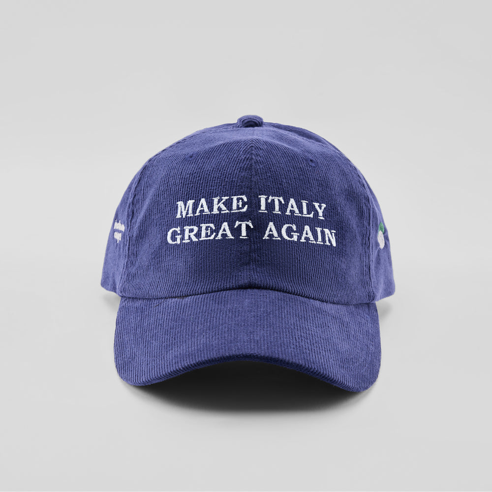 Cappellino in velluto a coste "Make Italy great again"