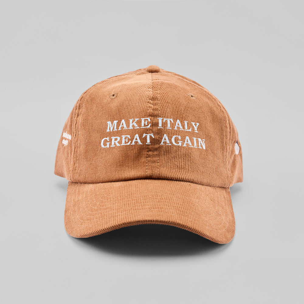 Cappellino in velluto a coste "Make Italy great again"