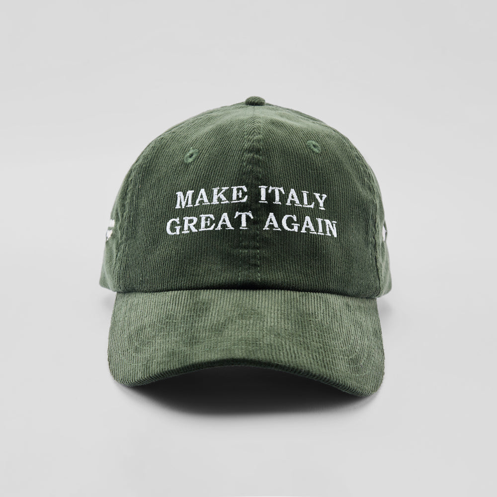 Cappellino in velluto a coste "Make Italy great again"