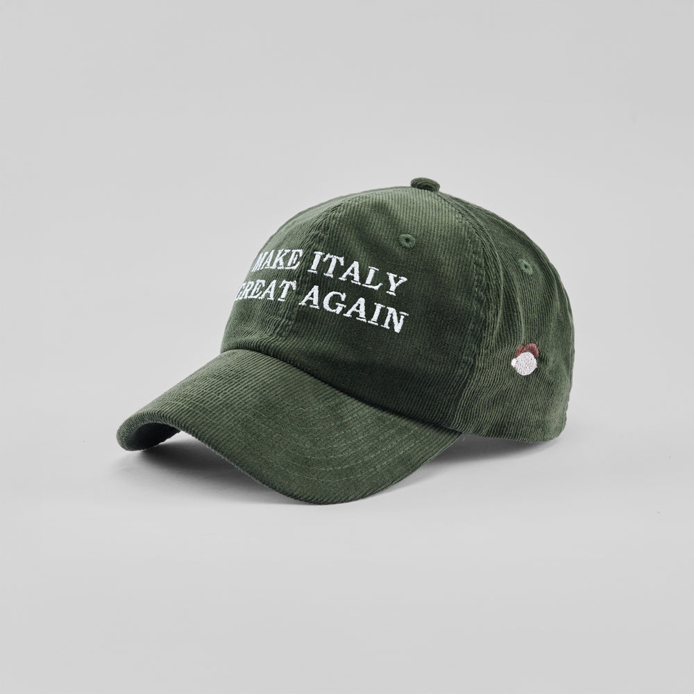 Cappellino in velluto a coste "Make Italy great again"