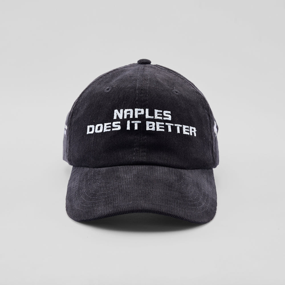 Cappellino in velluto a coste "Naples does it better"