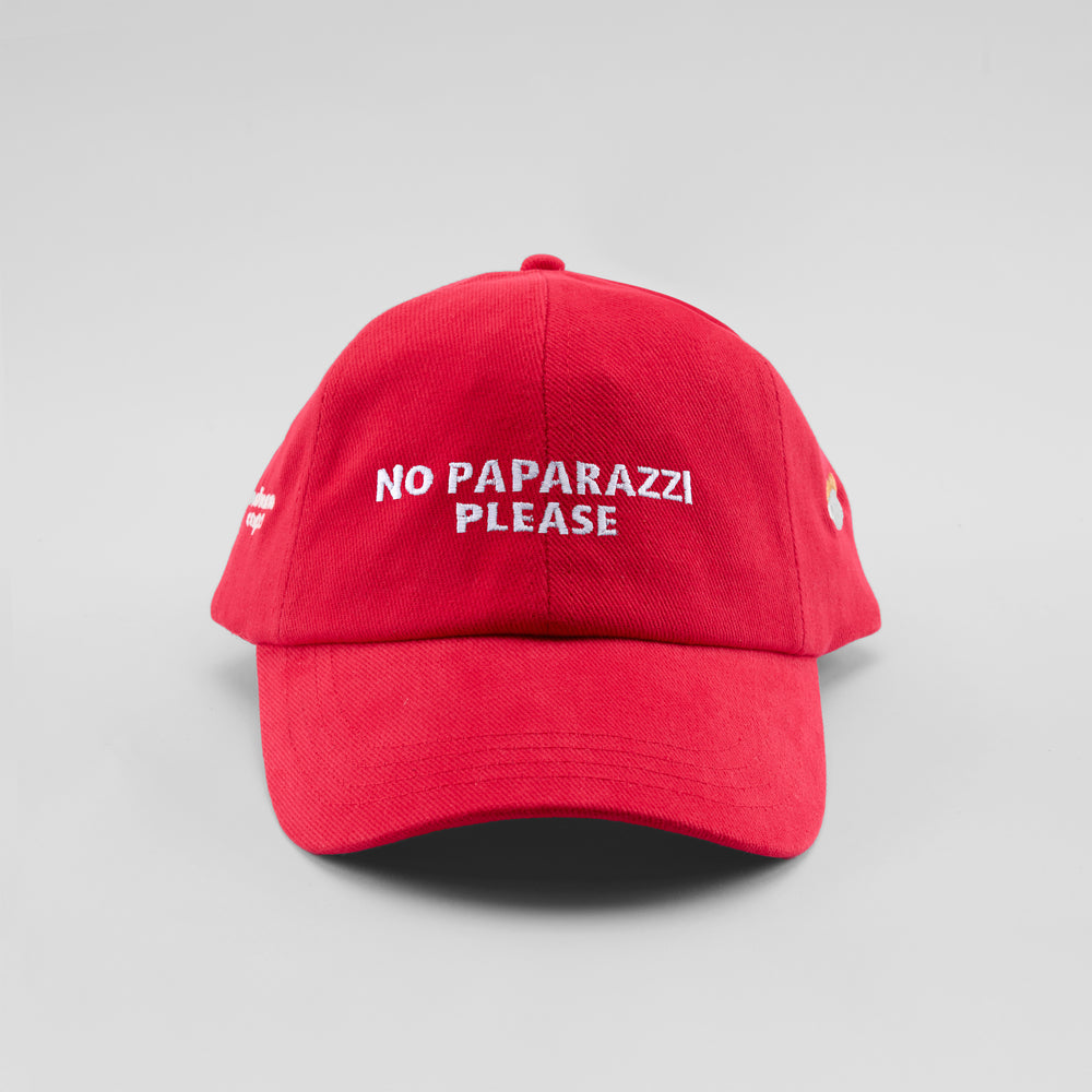 Cappellino in caldo cotone "No paparazzi please"