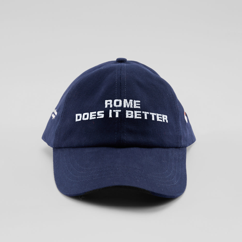 Cappellino in caldo cotone "Rome does it better"