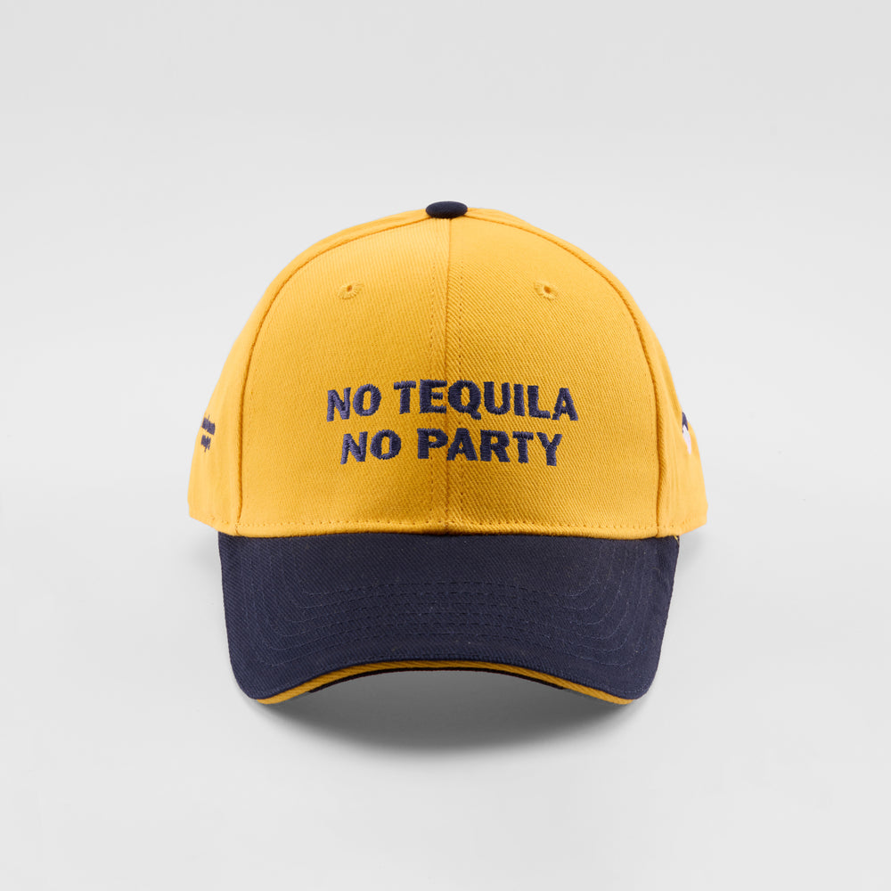 Cappellino bicolore in caldo cotone "No Tequila no Party"