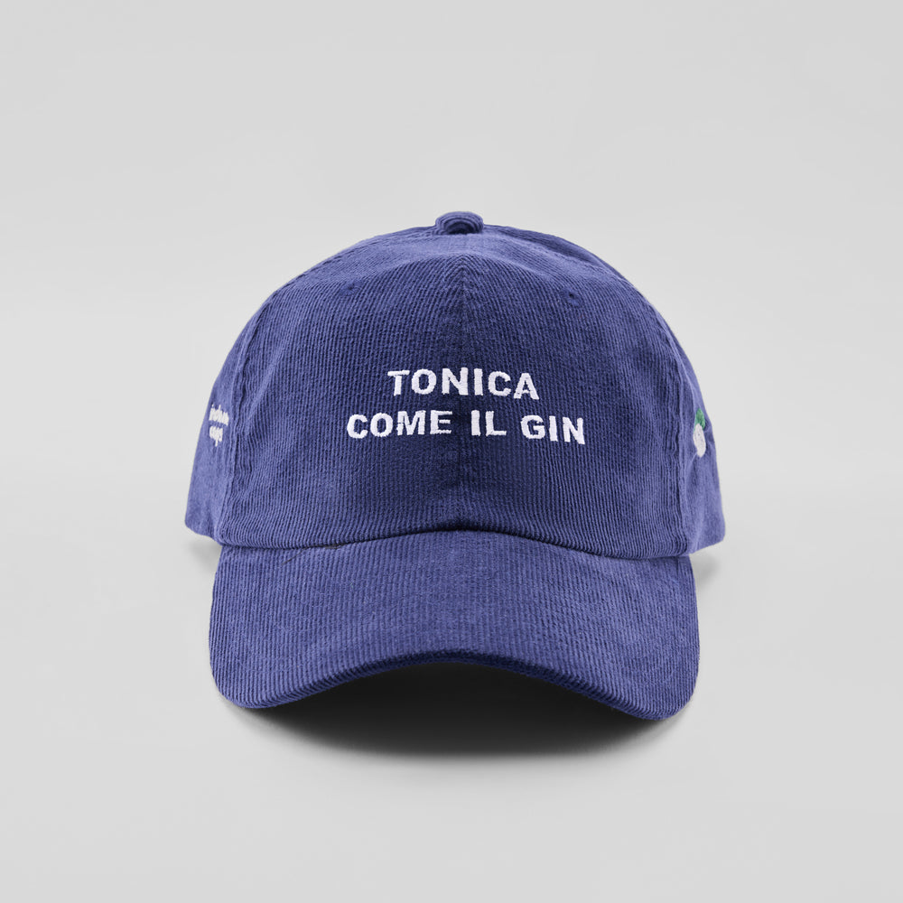 Cappellino in velluto a coste "Tonica come il Gin"