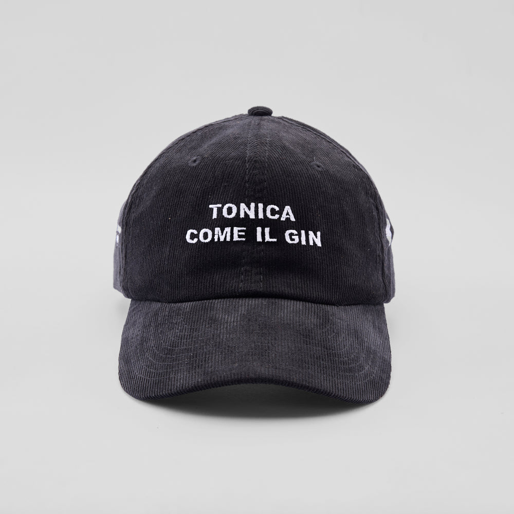 Cappellino in velluto a coste "Tonica come il Gin"