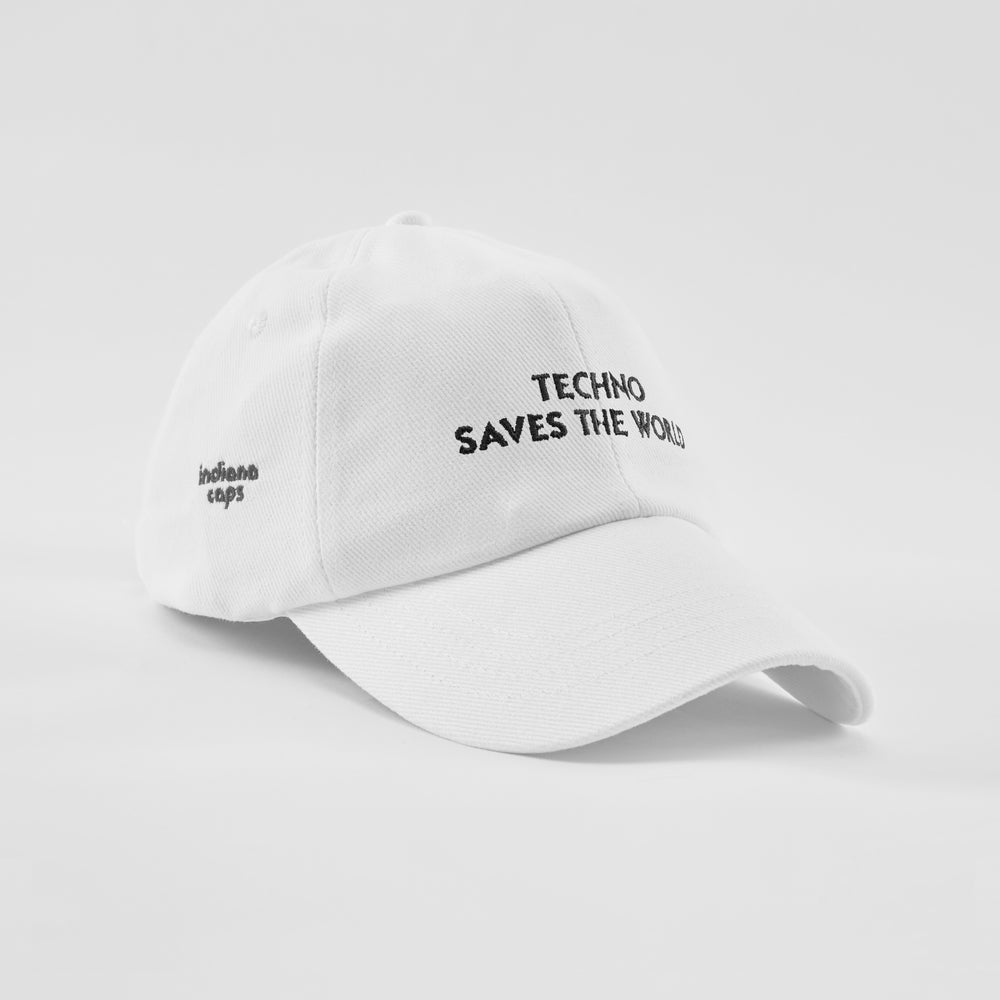 Cappellino in caldo cotone "Techno saves the world"