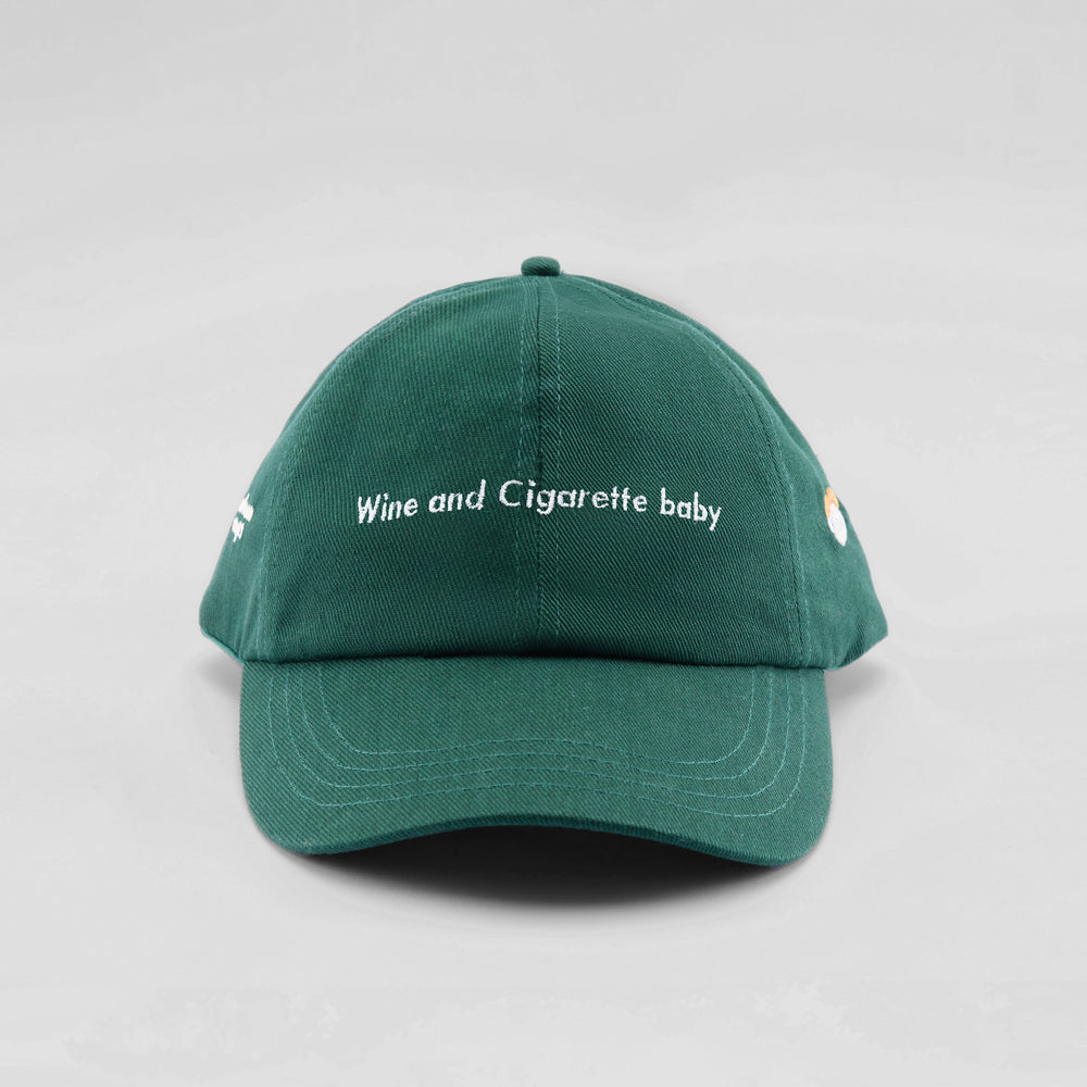 Cappellino in caldo cotone "Wine and Cigarette, baby"